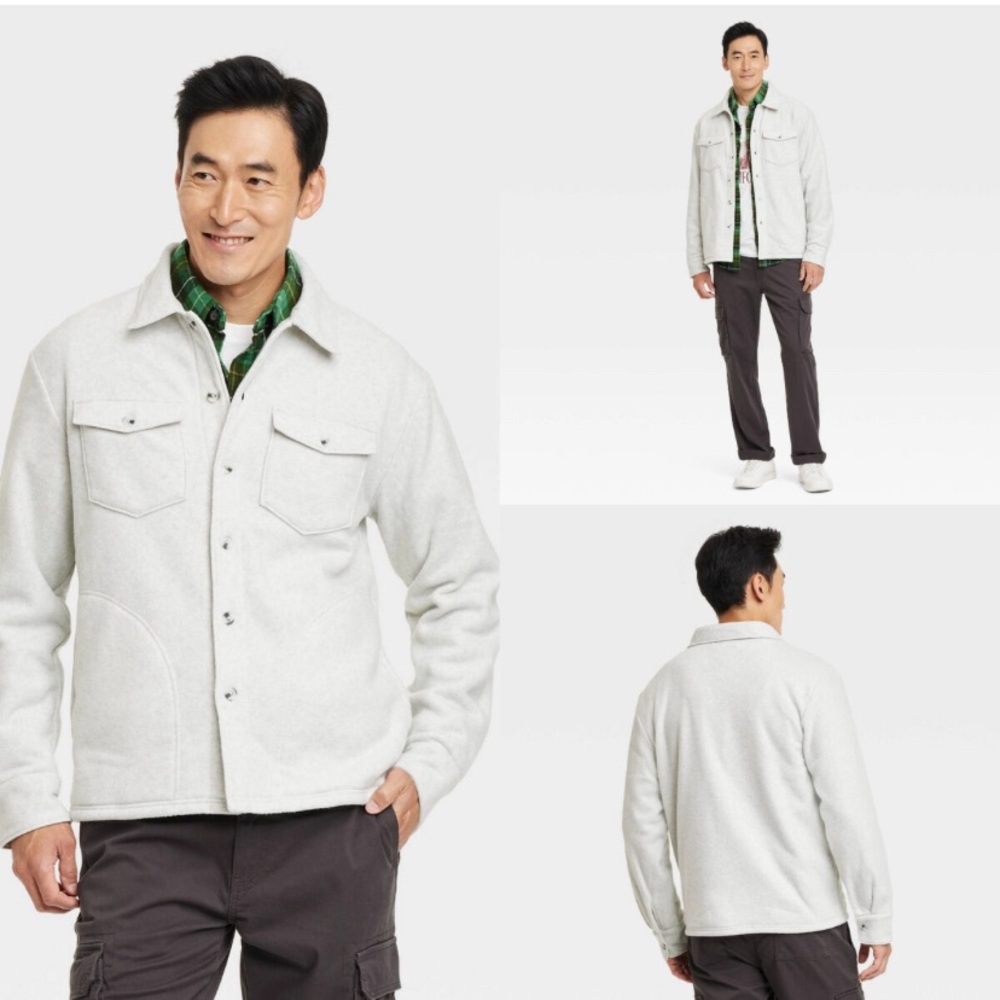 Goodfellow & Co Light Gray Shirt Jacket